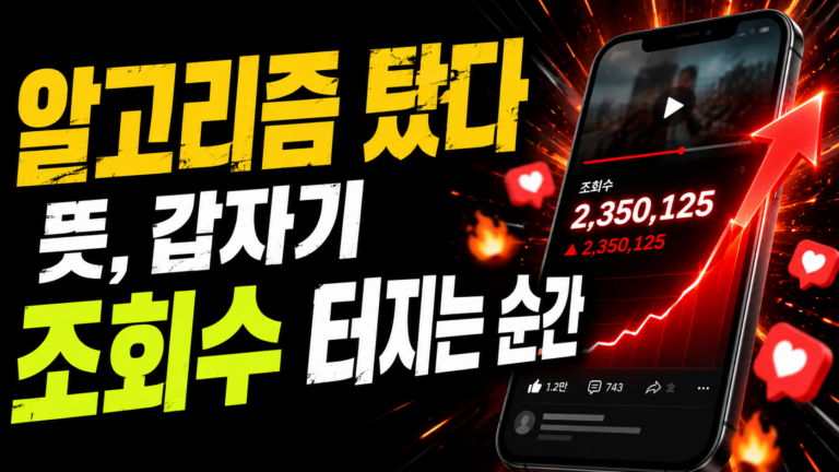 알고리즘 탔다 뜻, 갑자기 조회수 터지는 순간