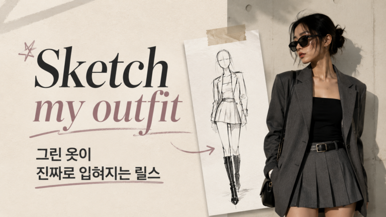 Sketch my outfit, 그린 옷이 진짜로 입혀지는 릴스