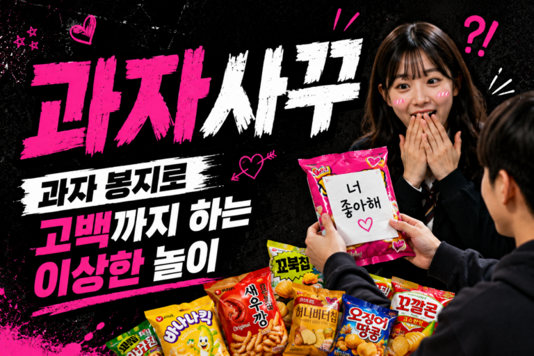 과자사꾸, 과자 봉지로 고백까지 하는 이상한 놀이
