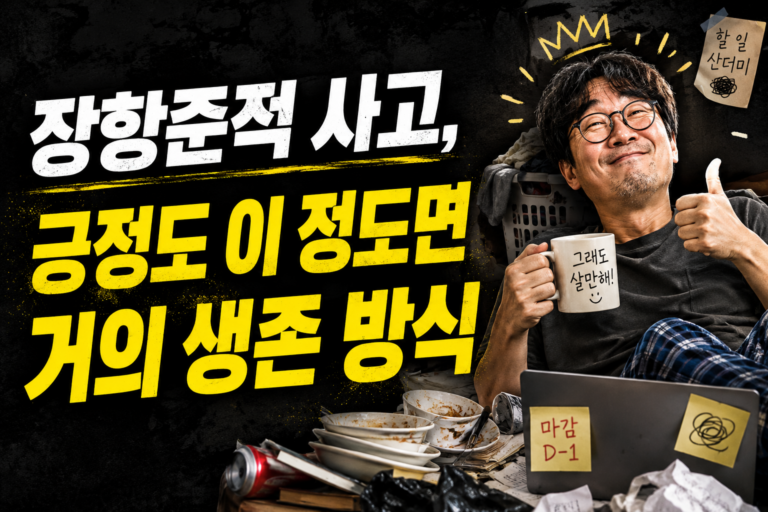 장항준적 사고, 긍정도 이 정도면 거의 생존 방식