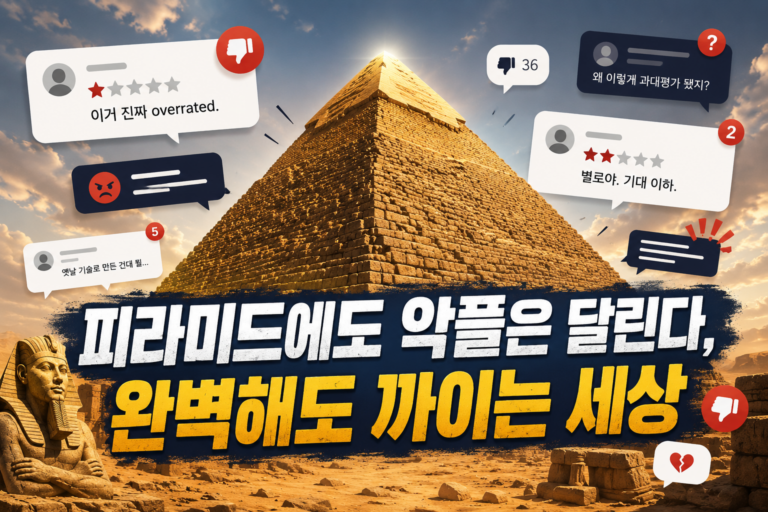 피라미드에도 악플은 달린다, 완벽해도 까이는 세상