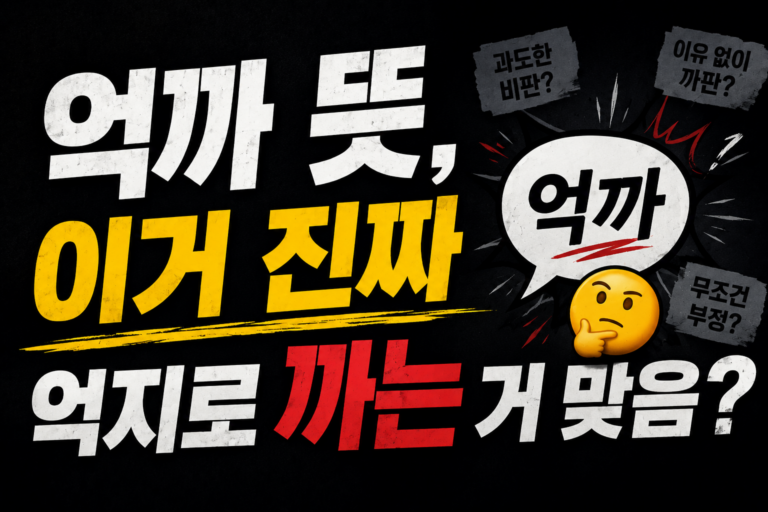 억까 뜻, 이거 진짜 억지로 까는 거 맞음?