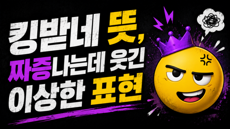 킹받네 뜻, 짜증나는데 웃긴 이상한 표현
